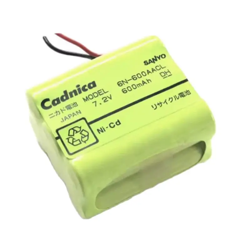 6N-600AACL 7.2V 600mAh CPU9500 Ni-Cd Battery Pack