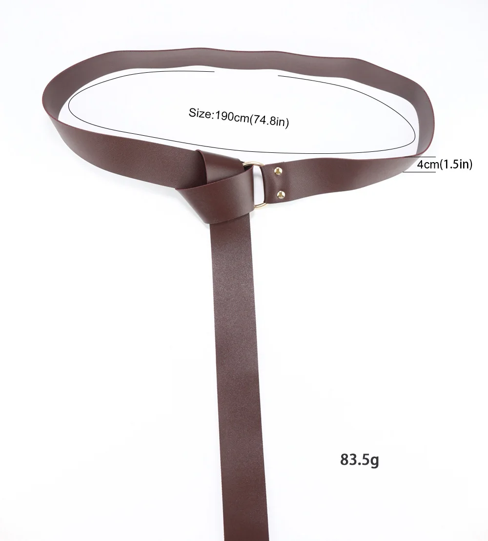 Halloween Medieval Knight Cosplay Set | Viking Leather Wrist Guards, Shoulder Armor, Belt & Sheath Prop (4PCS)