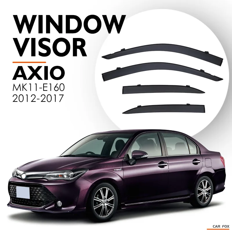 

Для Toyota Corolla Axio 2007-2017: Дефлекторы окон (ветровики) для японских автомобилей, защита от дождя и солнца, аксессуары для авто