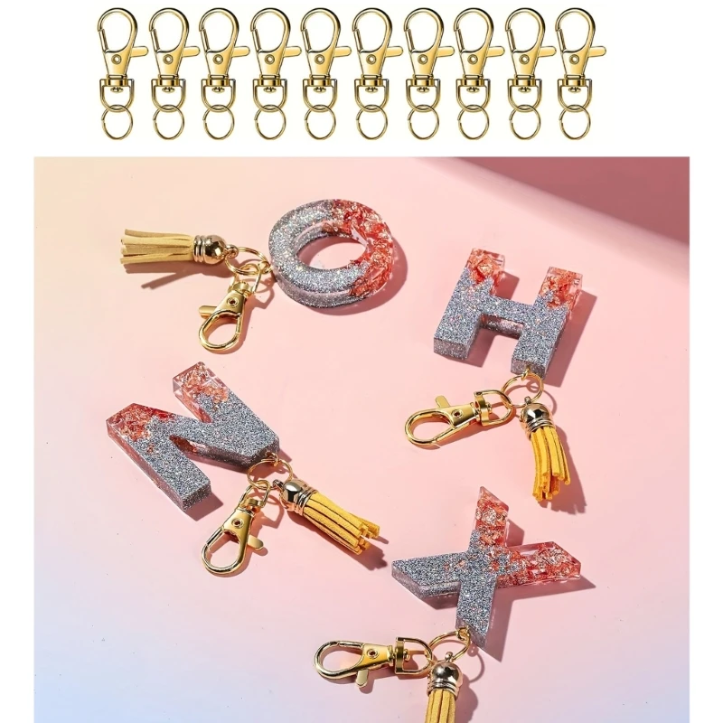 

X6HE 60pcs металлические виверки защелкнутые крючки и ключевые кольца многоцелевые заловы ключей.