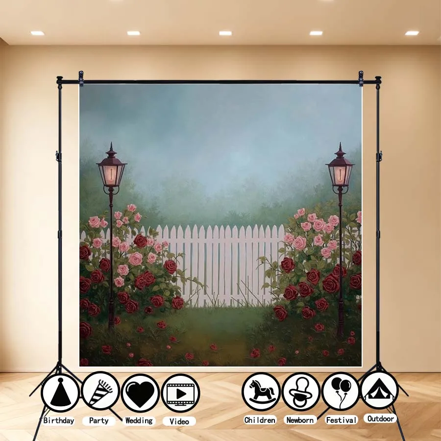 

MOON.QG Valentines Photography Background Shop Arch Garland Forest Backdrop Maternity Accessories Portrait Wallpaper Decoration