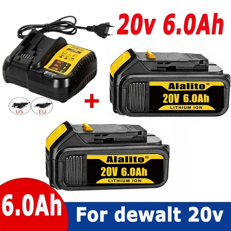 

Original DCB200 20V 6000mAh Lithium Replacement Battery For Dewalt 18V DCB184 DCB200 DCB182 DCB180 DCB181 DCB182 DCB201 DCB206