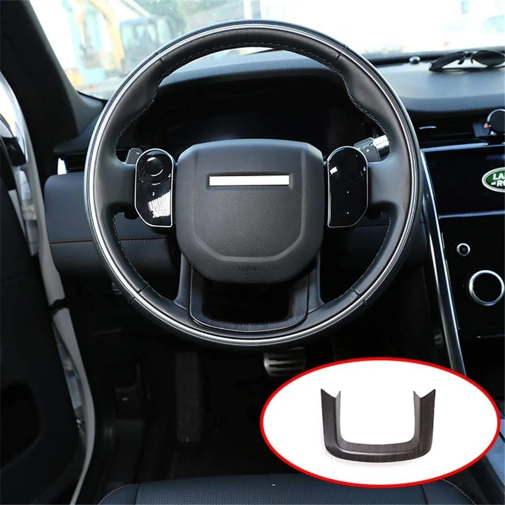 

For Land Rover Range Rover Sport Velar Vogue Discovery 5 Evoque ABS Steering Wheel U-Shape Trim Cover Sticker-ons