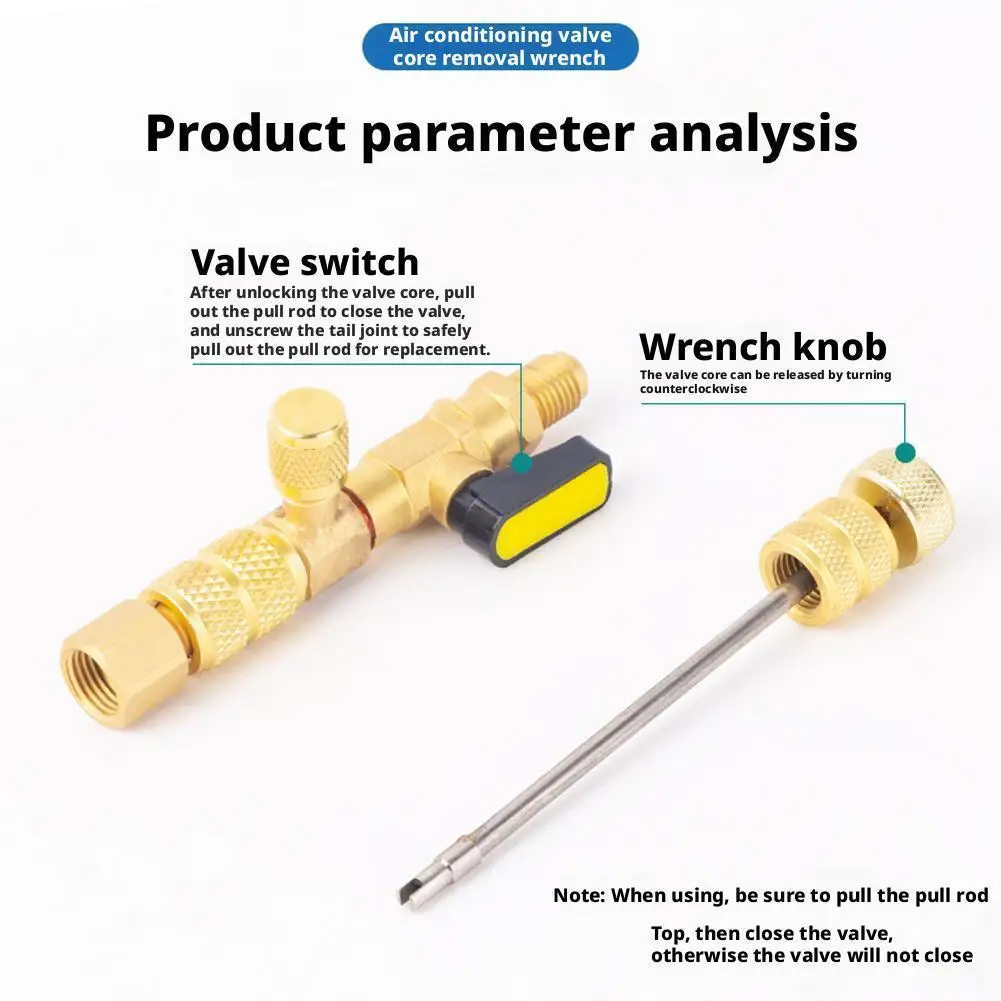 

Инструмент для снятия сердечника клапана и набор сервисных ключей с шестигранным адаптером для ремонта оборудования HVAC, порт SAE 1/4 и 5/16 двойного размера