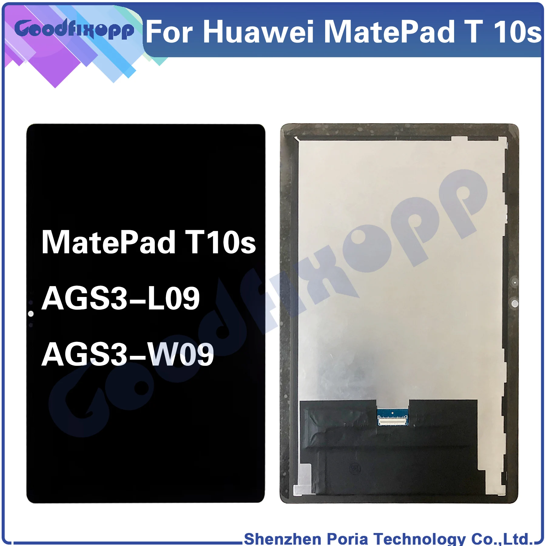 For Huawei MatePad T 10s T10s AGS3-L09 AGS3-W09 LCD Display Touch Screen Digitizer Assembly Repair Parts Replacement