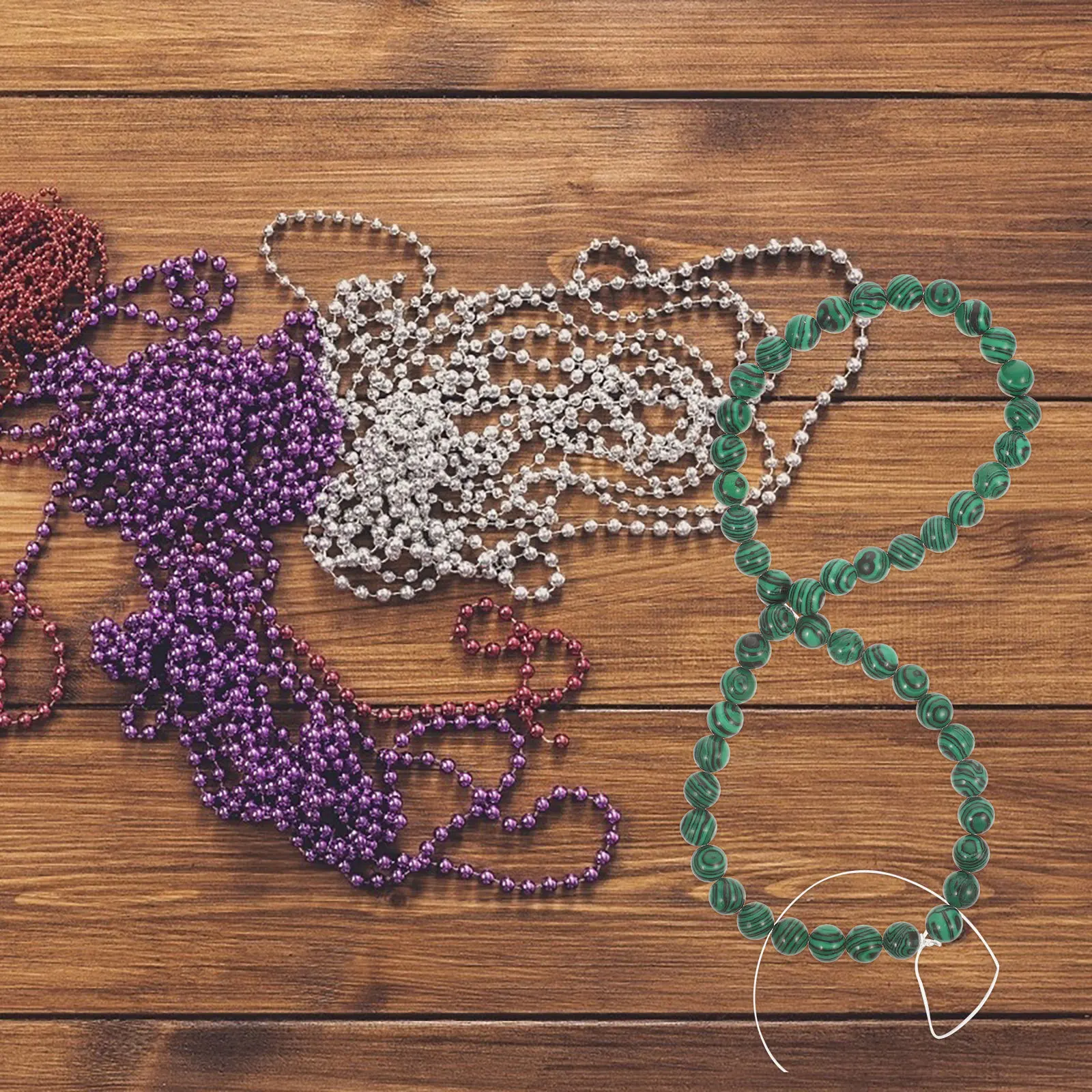 

Natural Malachite Stone Beads Round Loose Beads DIY Jewelry Making Supplies Bracelet Necklace Design Charms Necklace Material