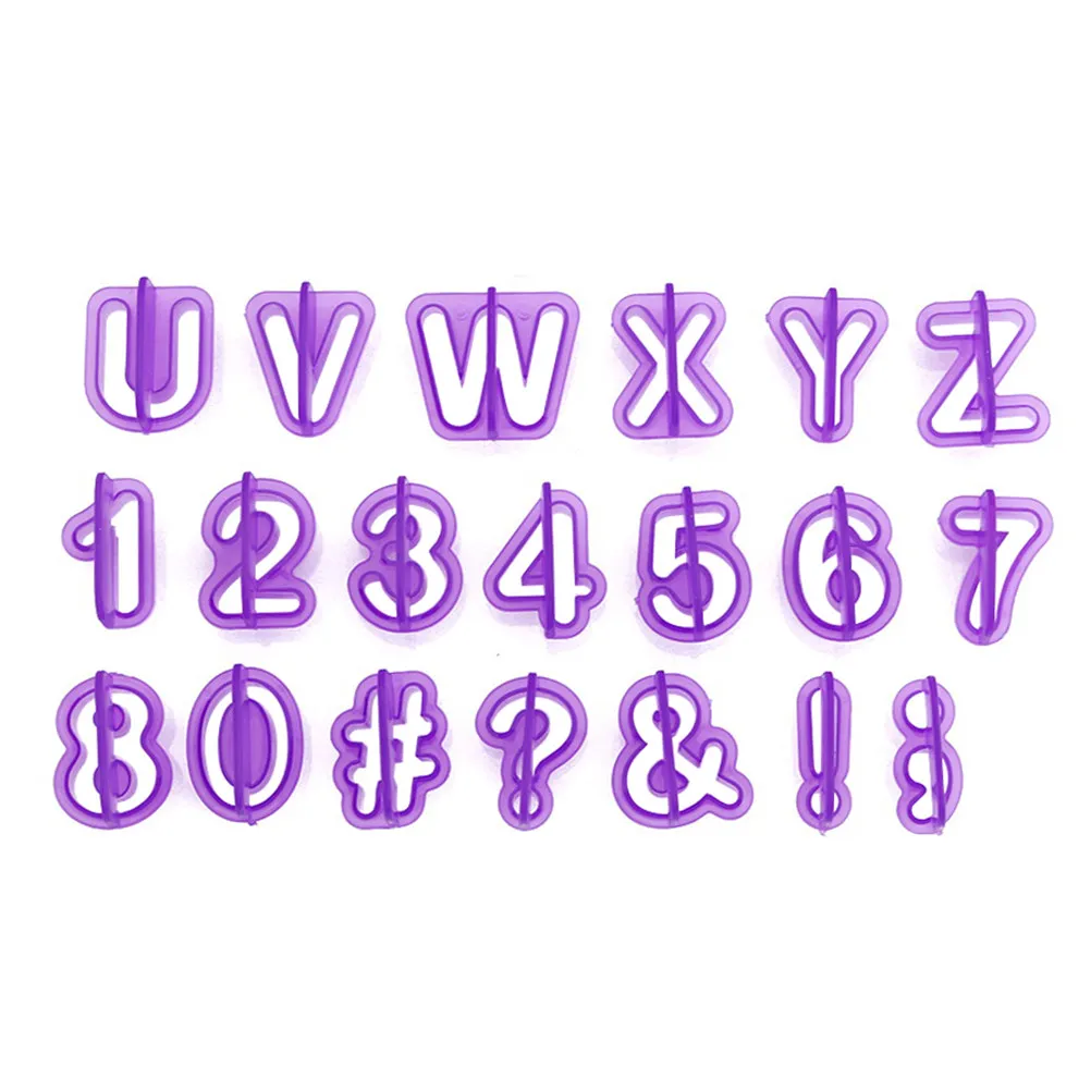40 Pcs Cookies Molds DIY Alphabet Letter Biscuit Mould Number Fondant Cake Cutters