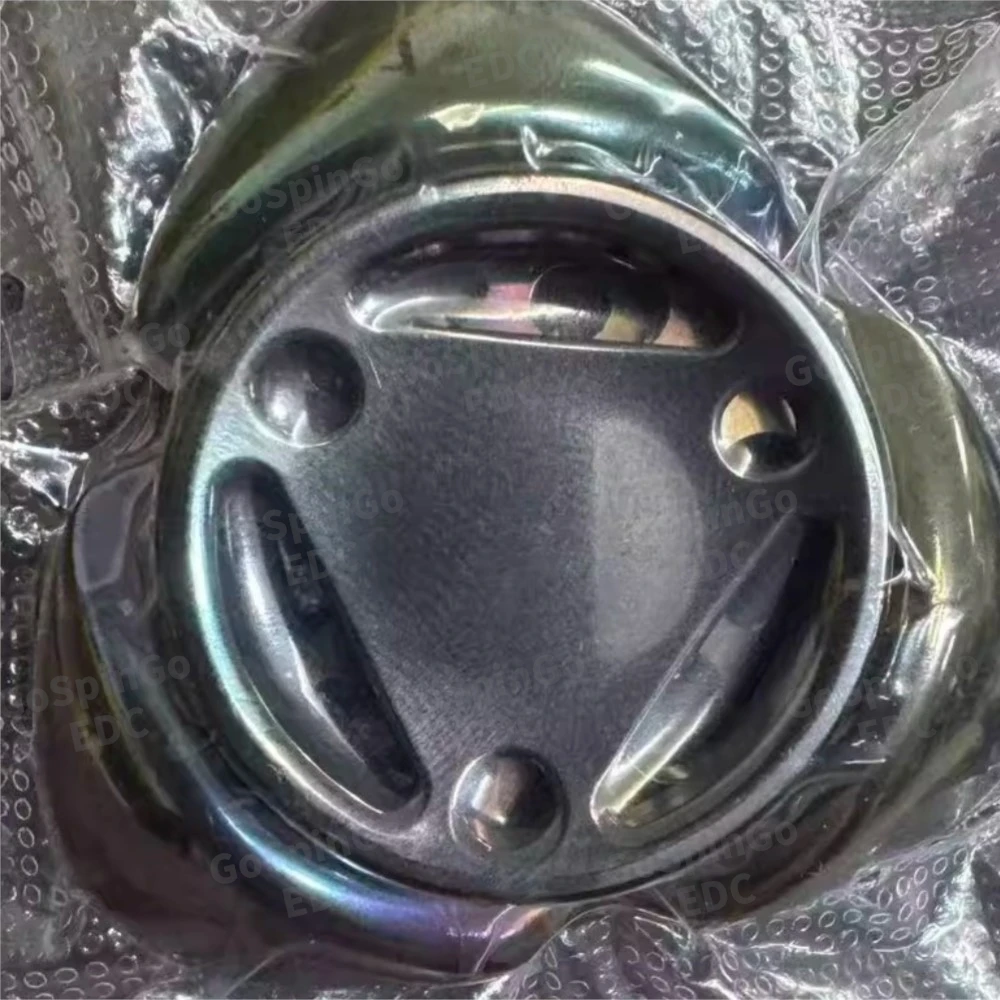 TMAX EDC Fidget Spinner in acciaio inossidabile lucido con tre pale per la movimentazione Feel Fidget Spinner