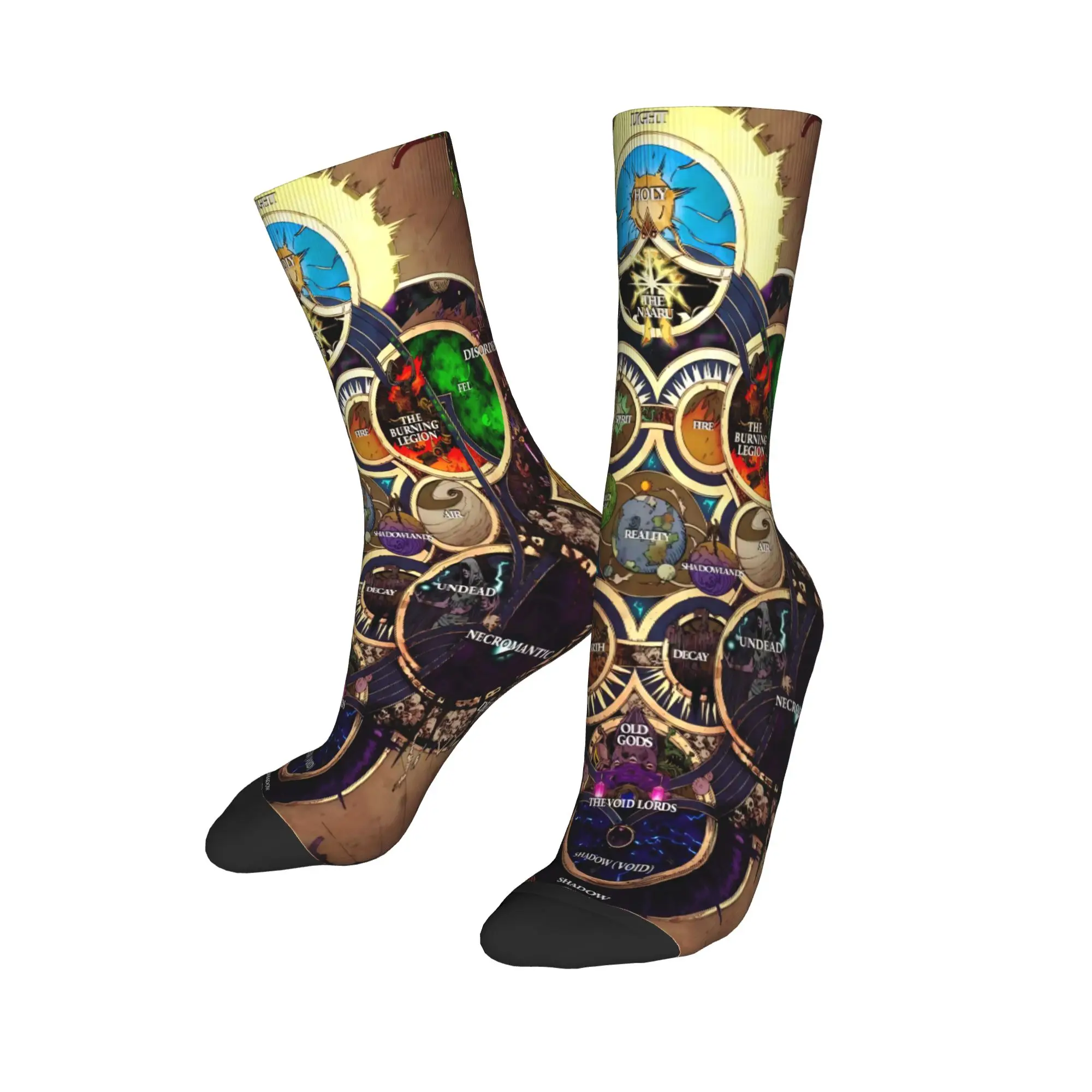 World of Warcraft Game  Socks  Printed Stockings Anti-Slip Men Socks Soft Breathable Autumn Funny Cycling Socks