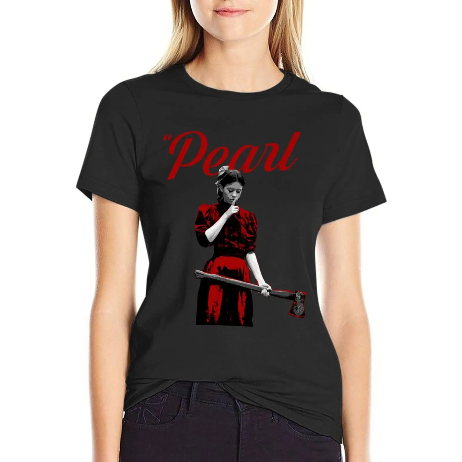 

Pearl Mia Goth T-Shirt Blouse plus size tops cute t-shirts for Women