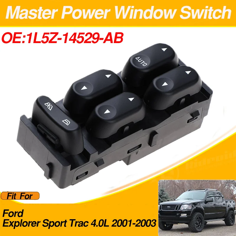 

1L5Z-14529-AB 6+5 Pins Power Master Window Switch For Ford Explorer Sport Trac 4.0L 2001-2003 1L5Z14529AB