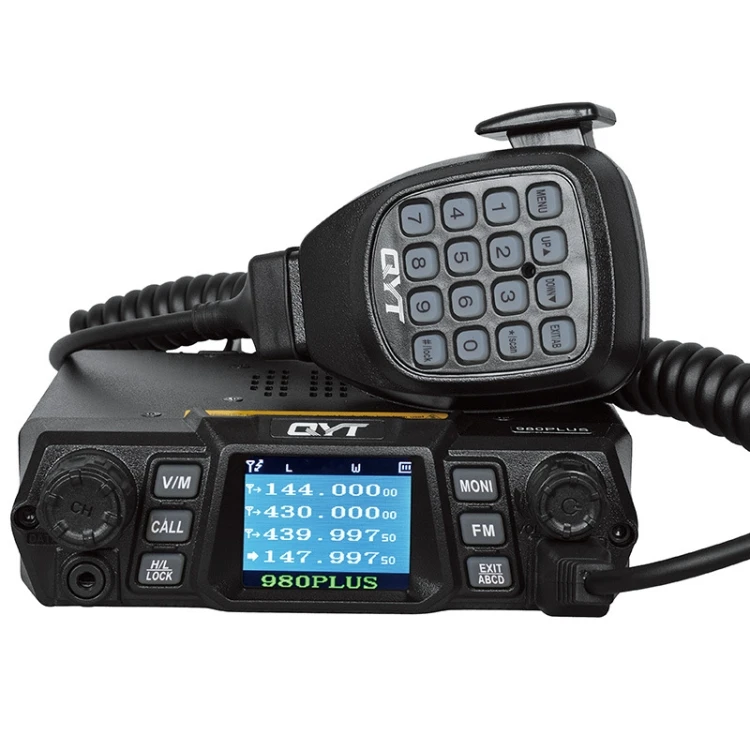 Hot Selling QYT KT-980 Plus 75W(VHF) / 55W(UHF) Dual Band Mobile Radio Station for Car Vehicle  Car Walkie Talkie