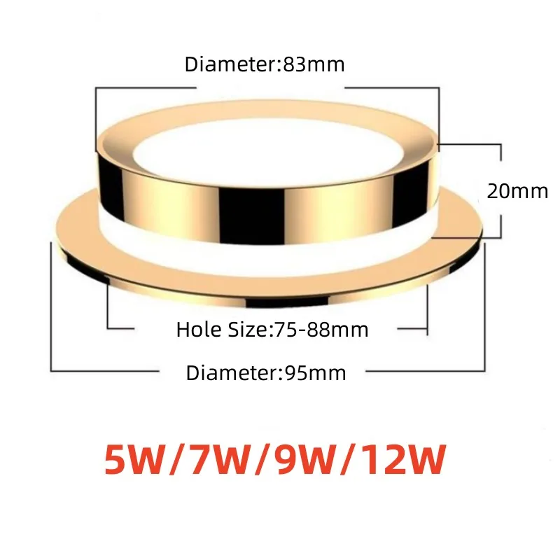 Imagem -02 - Led de Cristal Downlight 5w 12 Recesso Conduziu a Iluminação do Ponto Quarto Cozinha Interior Conduziu a Lâmpada Luz Ac220v