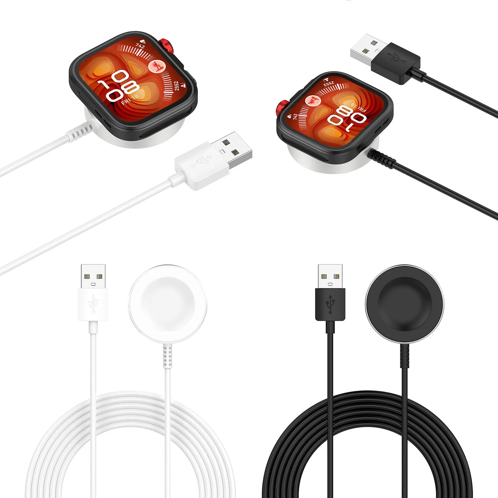 Metal Base Charger for Huawei Watch Fit 4/ Fit4 Pro/ Watch 5/ GT 5/GT6/ Watch 4/ GT3/ Watch D2 Charging Cable Magnetic Wireless