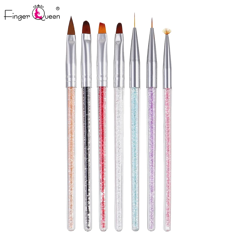 

7Pcs Nail Brush For Manicure Nylon UV Gel Extension Liner Nail Pen Set Nail Polish Art Painting Pen Brush Tools Set B056