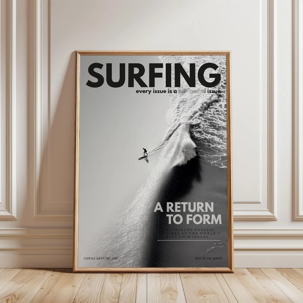 Sea Surf Barrel Surfing Magazine Cover Poster Ocean Wave Surfer Print Canvas Printing Picture Wall Art Home Decor Mural Cuadros