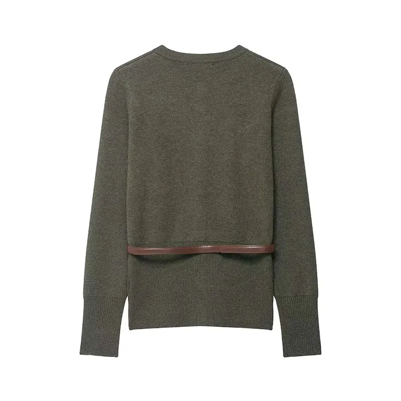 ชุดเซ็ตกระโปรงมิดิผ้าริบสำหรับผู้หญิง 2 ชิ้น คอลเลคชั่นใหม่ปี 2025 แฟชั่นเก๋ไก๋ เสื้อคลุมคาร์ดิแกนถัก ชุดสูทผู้หญิง ชุดฤดูใบไม้ร่วงสำหรับผู้หญิง