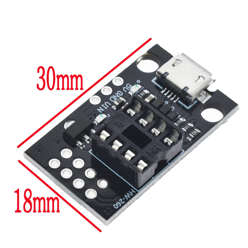 Pluggable ATTINY Development Programming Bare Board ATtiny13A / ATtiny25 / ATtiny45 / ATtiny85