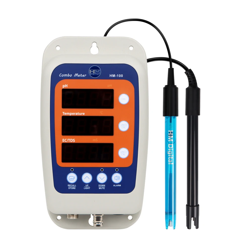 Multiparameter Tester HM100 Digital Water Quality Tester 4 in 1 PH Temp TDS EC Detector Multifunction Combo Meter for Fish Tank