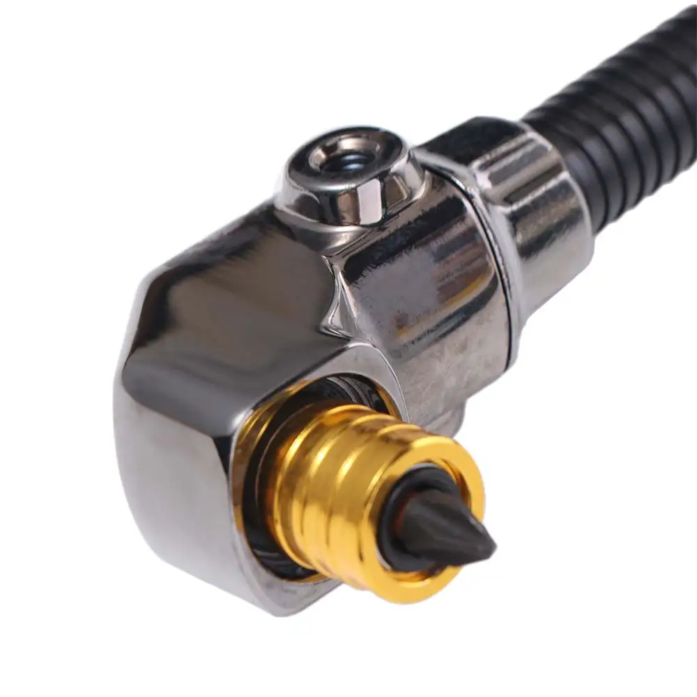 

90 Degree Right Angle Drill 6.35mm Screwdriver Rotary Angle Extension Power Drill Attachment Turning Device Adjustable