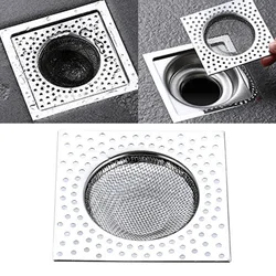 Filtro de drenaje de suelo de acero inoxidable de 8cm para baño, cocina, antiobstrucción, alcantarilla, atrapapelo, cubierta de malla, filtro de drenaje