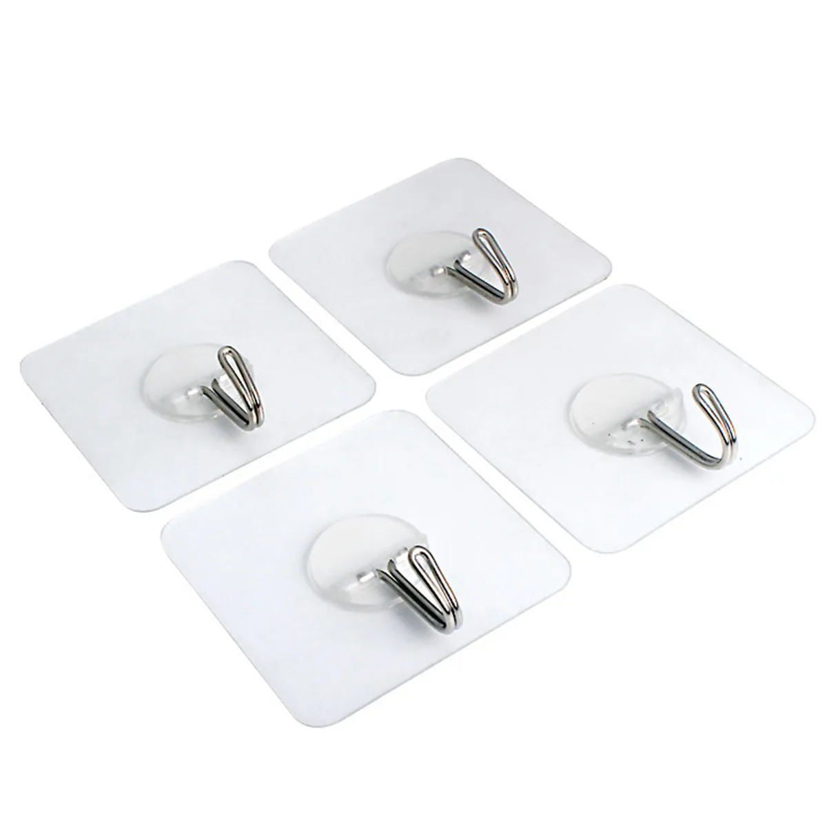 Strong Adhesive Hooks for Hanging Heavy Items Kitchen Bedroom Living Room Dressing Room Transparent Sticky Hook Organizer