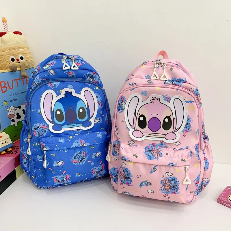 Stitch Print Backpack, Student Daypack, Lightweight, Adjustable Shoulder Straps for School Season, Everyday Use Daily Commute