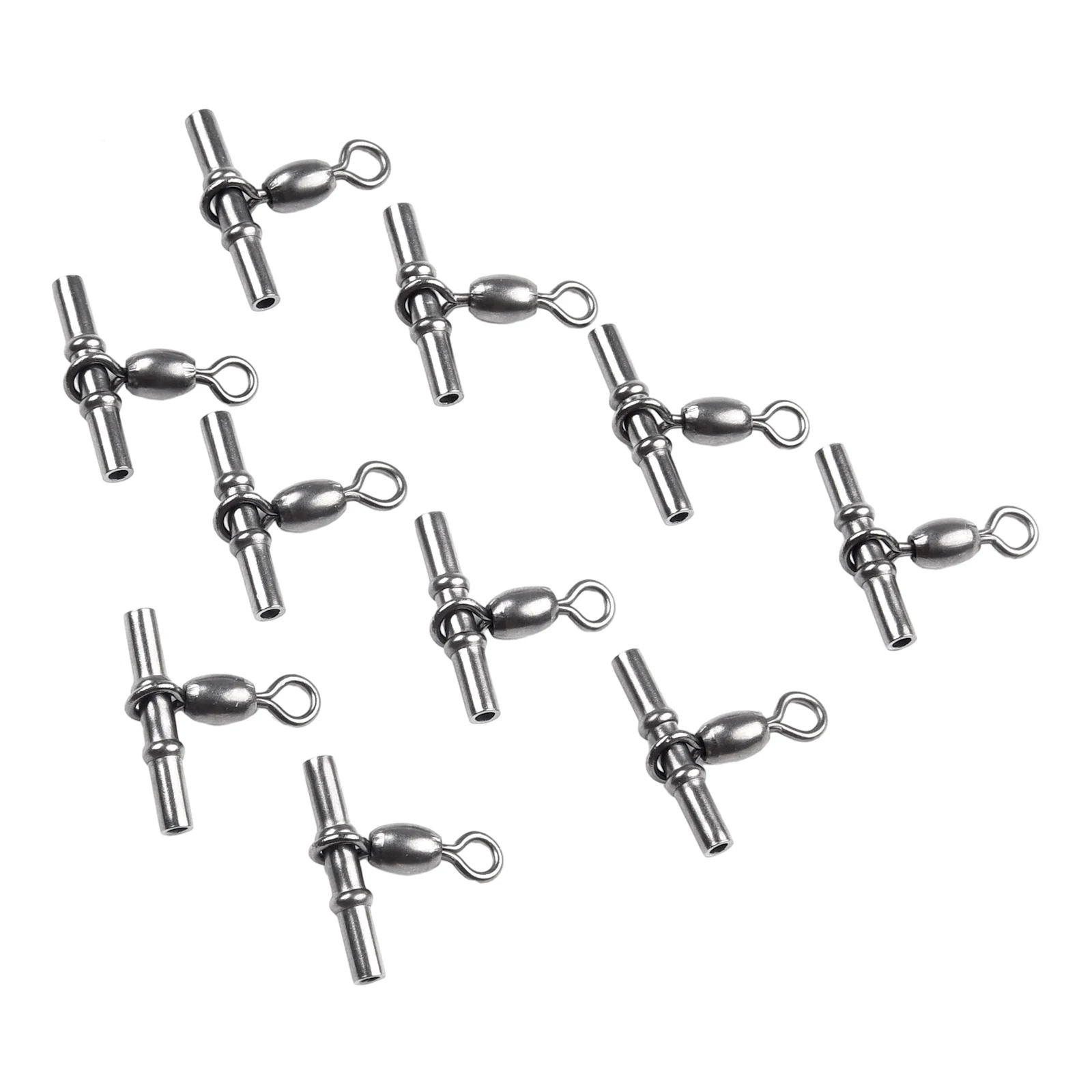 New Nice Pratical High Quality Hot Swivels 10Pcs 10* Alloy Bearing Connector Cross Line Fishing Float Adapters