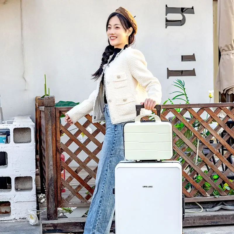 Maleta de equipaje para mujer, Mini estuche organizador de viaje, Estuche de transporte portátil ligero, bolsa de embarque de moda