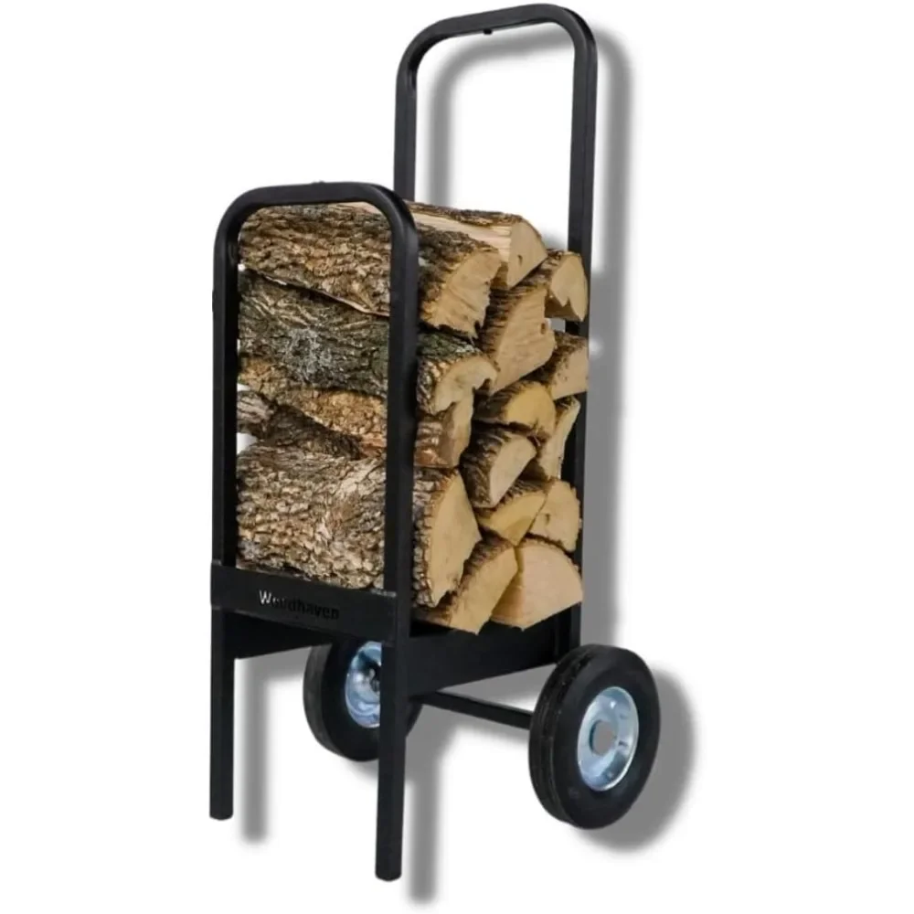 Firewood Cart - Made in The USA - Convenient and Sturdy Rolling Wood Carrier for Easy Transport - Perfect for Indoor and Outdoor