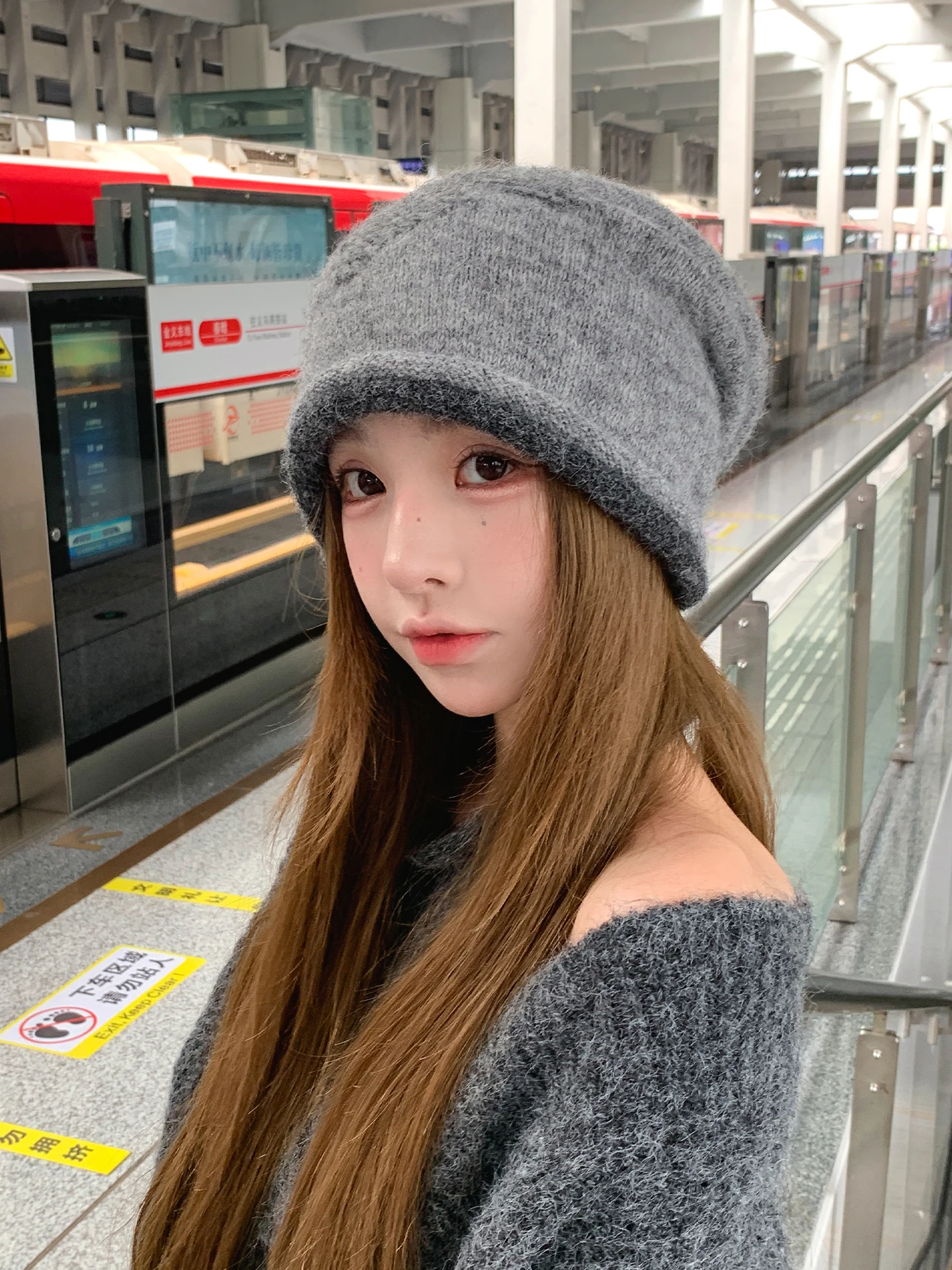 Women's Knitted Hat 2026 New Autumn Winter Korean Style Versatile Woolen Warm Ear Protection Face Slimming Trendy Cap