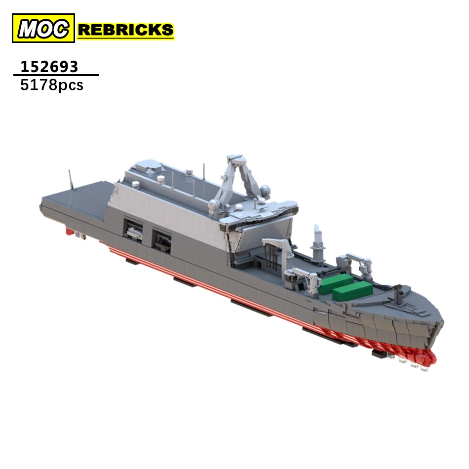 

Military Warship Series MOC-152693 MOC Building Block Battleship DIY Model Education Brick Toys Christmas Children Gift 5178PCS