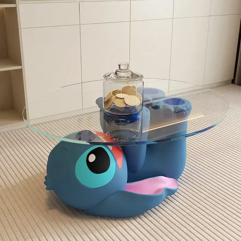 Table basse de canapé de salon Stitch, petite table mobile, ornement de sol