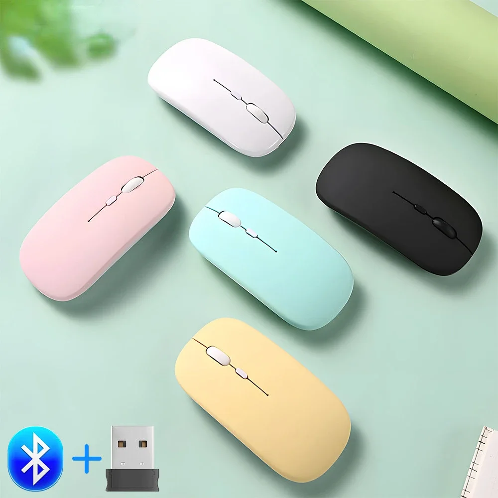 Rechargeable Wireless Bluetooth Mouse Portable Silent Ergonomic Mice For iPad Computer Laptop Tablet Phone Office Gaming Mouse