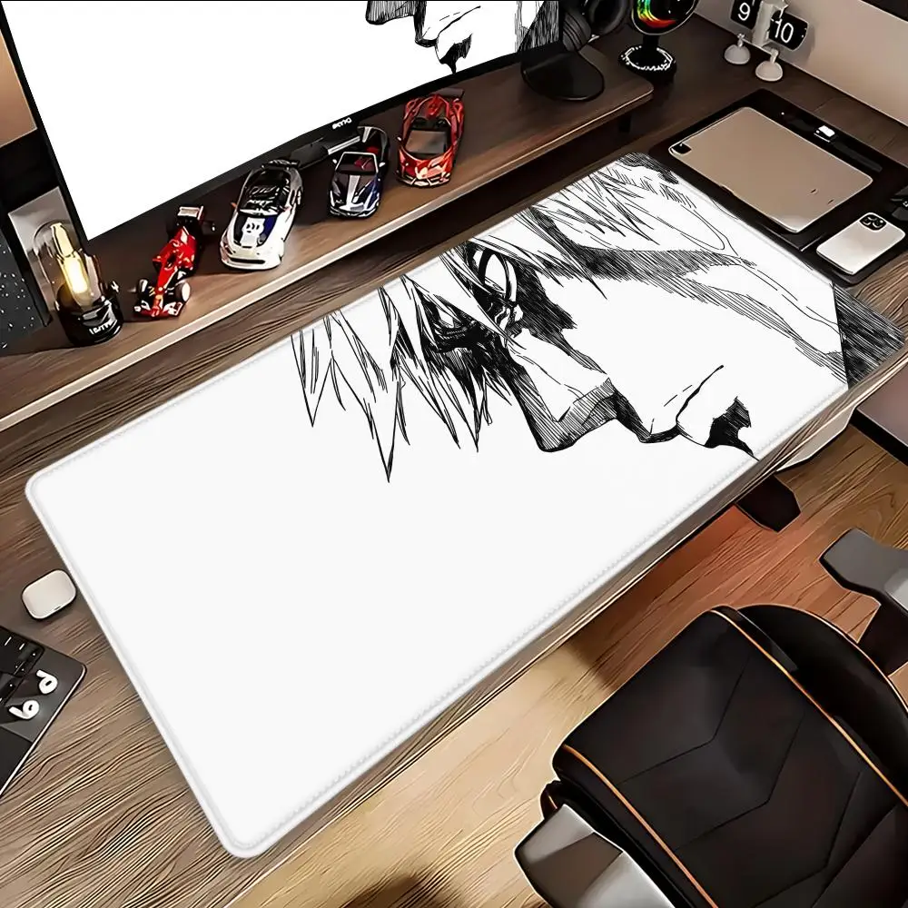 

Коврик для мыши Настольный коврик для мыши Симпатичный HD настольный коврик Удлиненные коврики для игровой клавиатуры Большой 100x50 см XXL Черно-белый аниме геймерский коврик для мыши