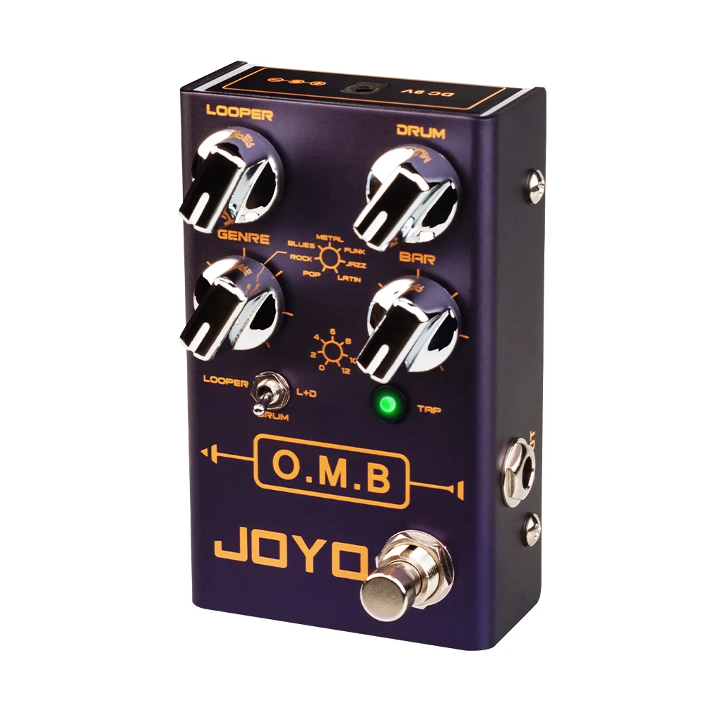 JOYO R-06 O.M.B Looper Guitar Effect Pedal Independent Drum Machine Looper Guitar Pedal with 40 Minutes Looper Recording