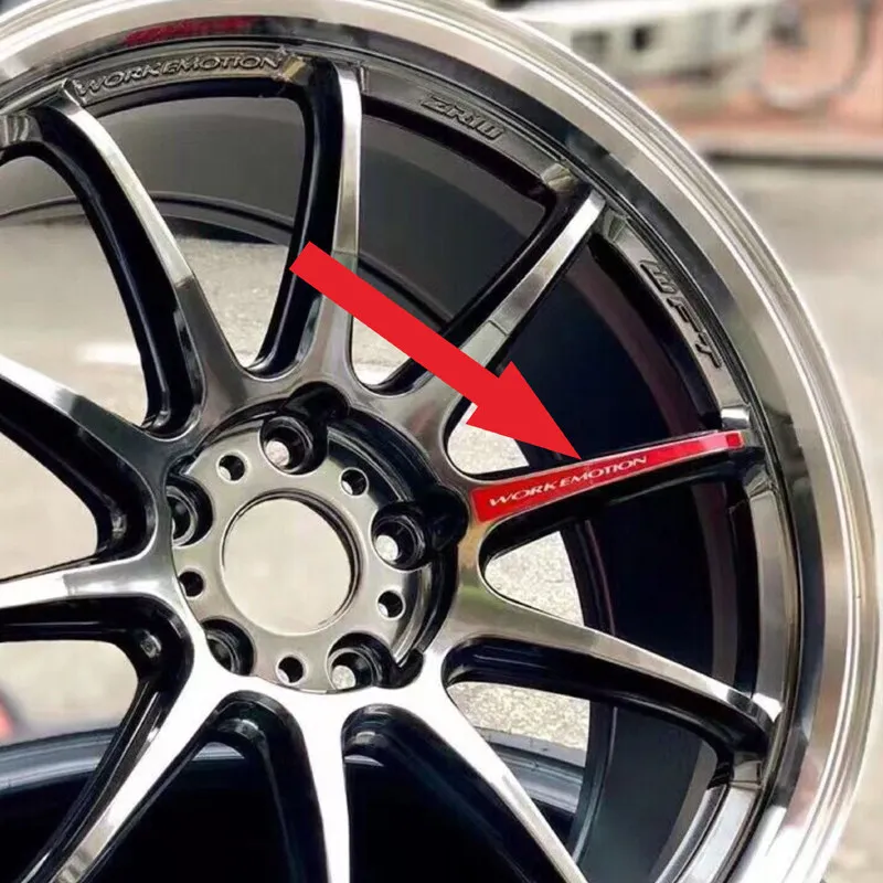Wheel Spoke Decal Sticker For Work Emotion ZR10 Rim Repair Refurbish Vinyl Wrap Auto Exterior Modification Accessories