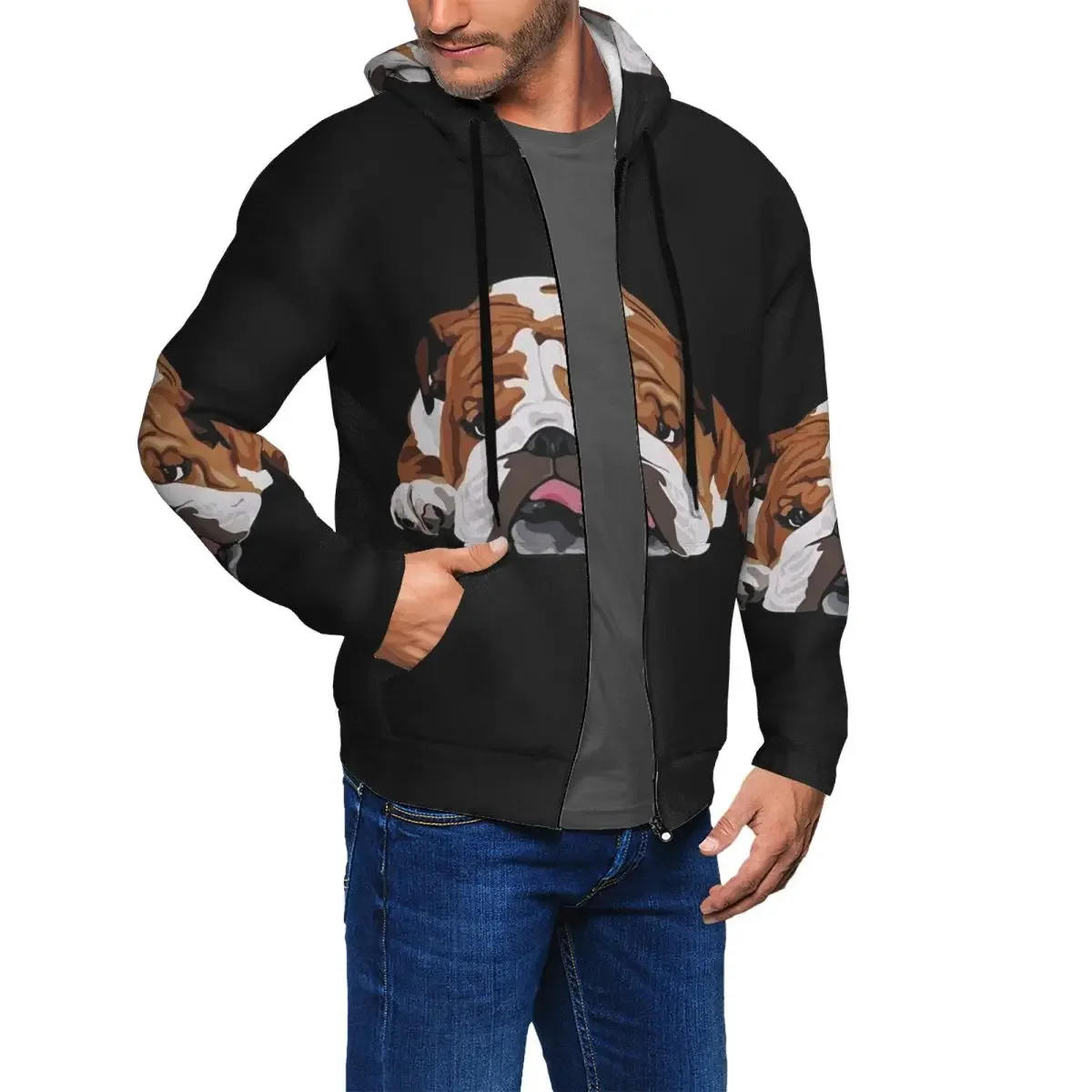 Sharpei Shar Pei الكلب سستة هوديس Harajuku البلوز الخريف الشتاء الرجال النساء بلوزات طويلة الأكمام بلايز