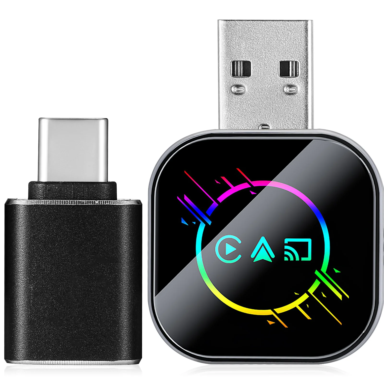 

Wireless Car Adapter 3-in-1 Auto Adapter Converts Wired To Wireless With Usb A To C Connector Plug And Play Car Tech Gadgets