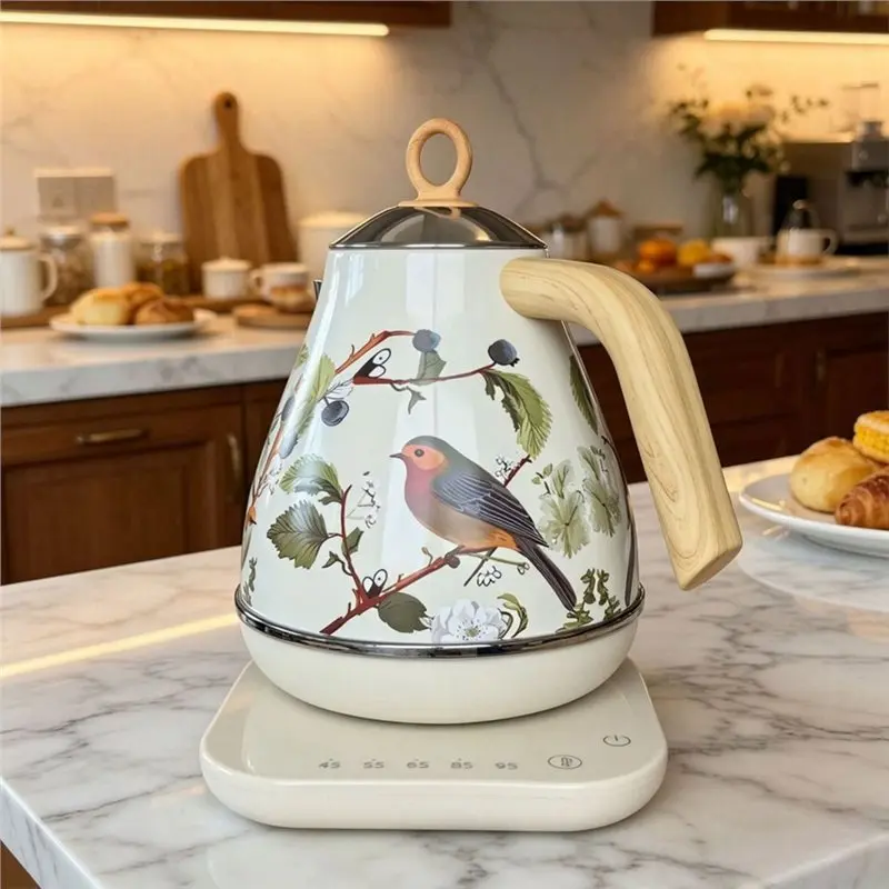ABUG-1.7L 304 Stainless Smart Keep Warm Electric Kettle Boiler Temperature Adjustment Automatic Power Off Anti-Dry EU Plug