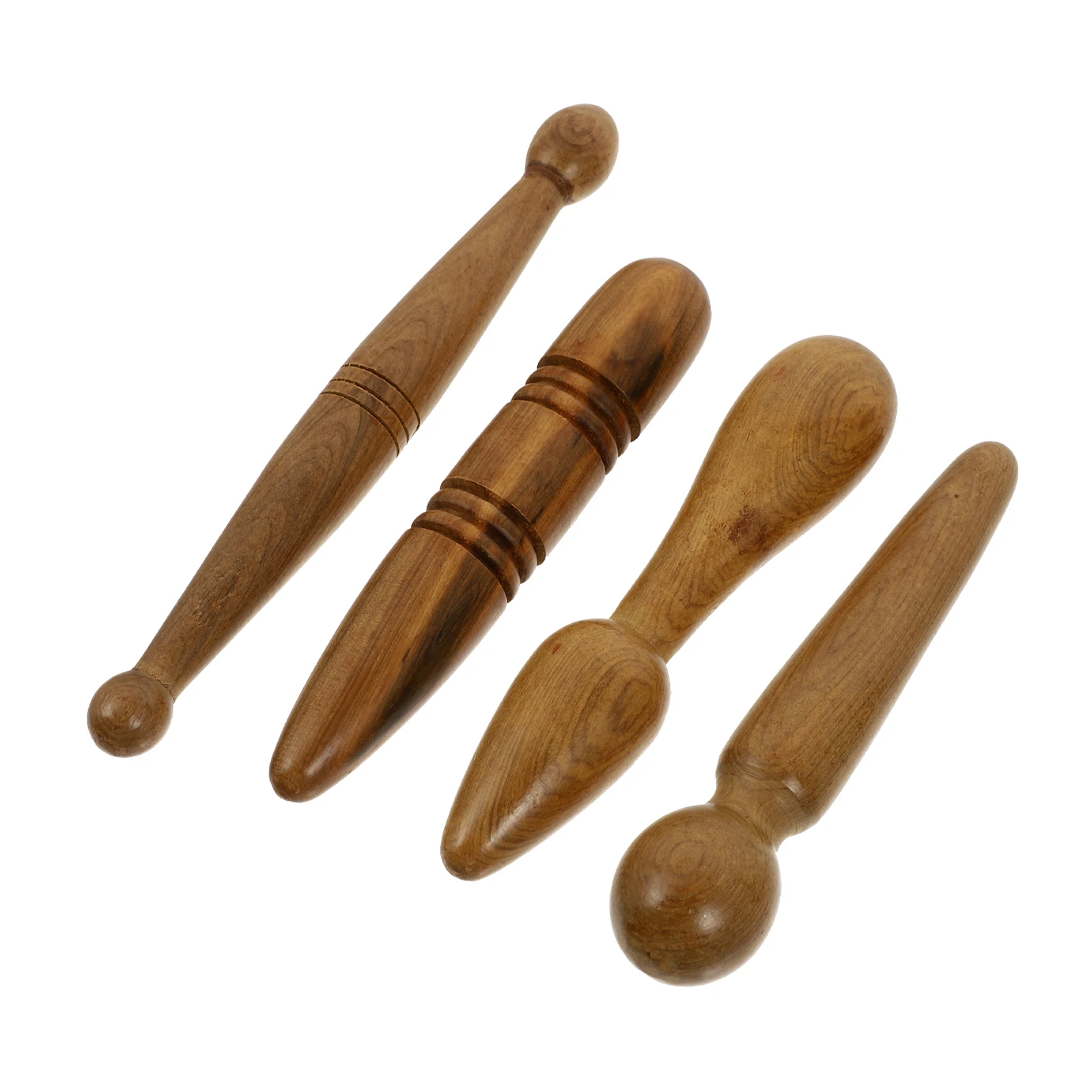 4Pcs Head Massage Stick Acupuncture Point Rod Portable Ergonomic Design for Relaxation Muscle Relief Skincare Gua Sha Therapy