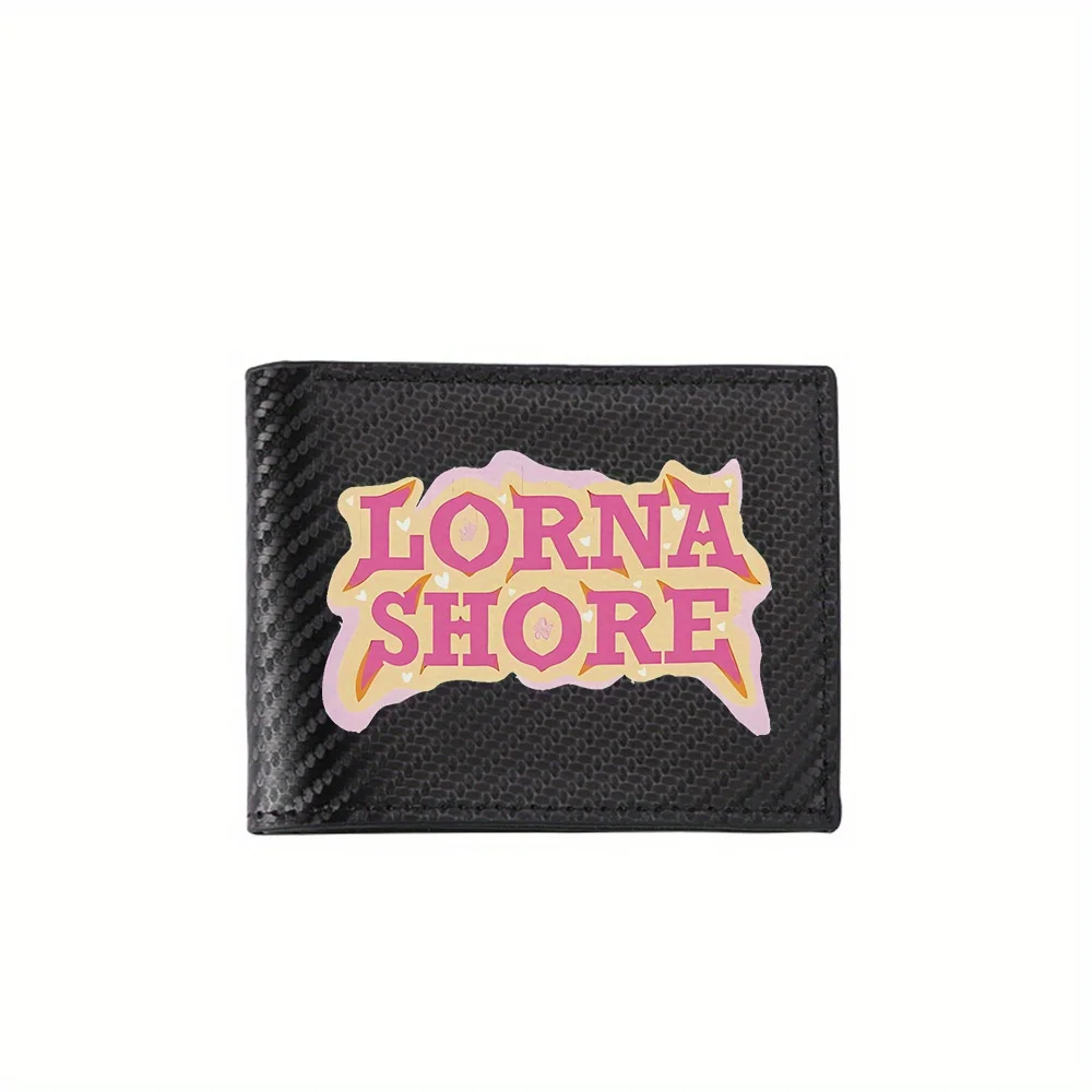 Pink letters on a decorated background Men's Wallets Simple Business Modern Stylish Printing Design Gifts For Father Boyfriend C