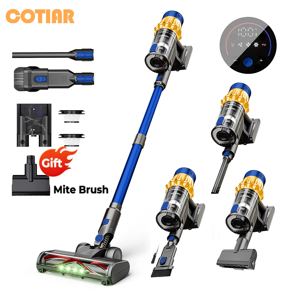 COTIAR V22 55KPa 650W Cordless Vacuum Cleaner Handheld Portable Suction Power LED Display  Home Deep Cleaning Multi Scenario Use