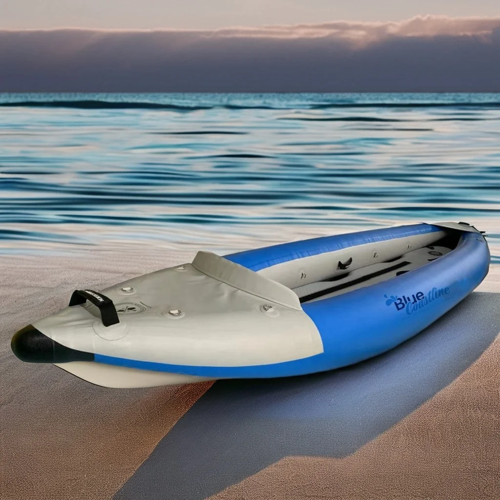 Kayak inflable para pesca, accesorio de remo incluido, bote de Kayak de punto directo para deportes acuáticos, 2 personas