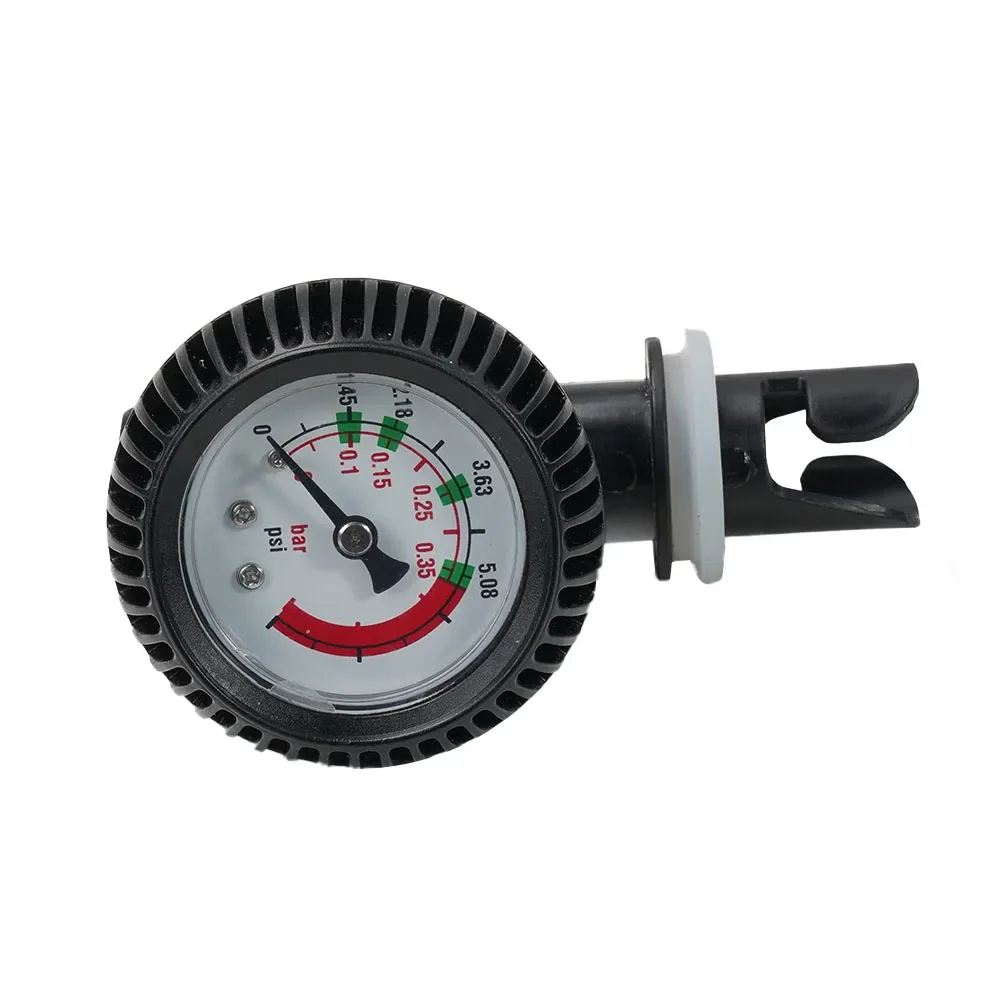 Inflatable Boat Kayak Air Pressure Gauge, Waterproof Design, Accurate Readings, Long Hose Adapters For HR Valves