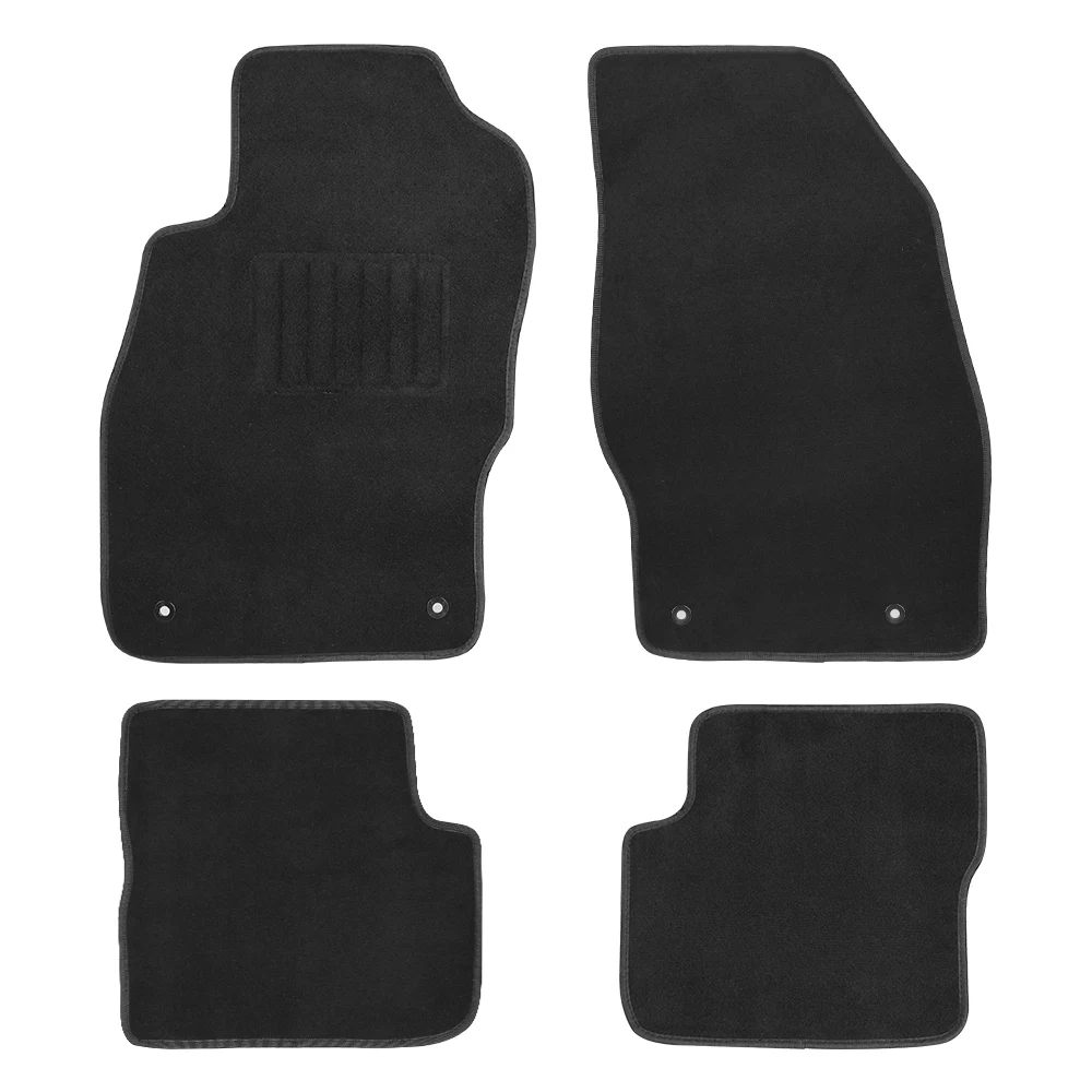 Juego de 4 Uds de alfombrillas simples y nuevas con rejilla lateral para coche, fáciles de limpiar, cómodas y duraderas para Opel Corsa D Corsa E Velour