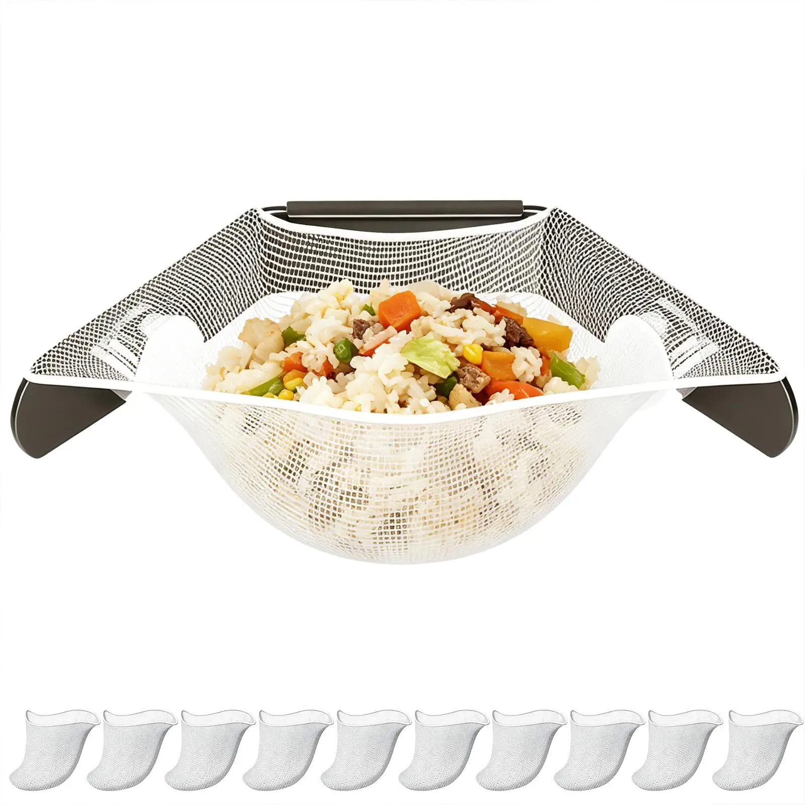 Kitchen Sink Triangle Bracket Filter  Mesh Drain Basket Mesh Corner Strainer Food Strainer For Sink With 100 Filter Mesh bags
