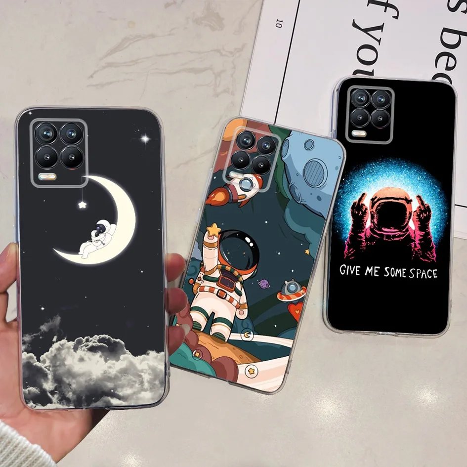 For Realme 8 Case Realme 8 5G Cover New Fashion Space Painted Soft Silicone Phone Case For Realme 8 Pro 8i RMX3085 Realme8 Coque
