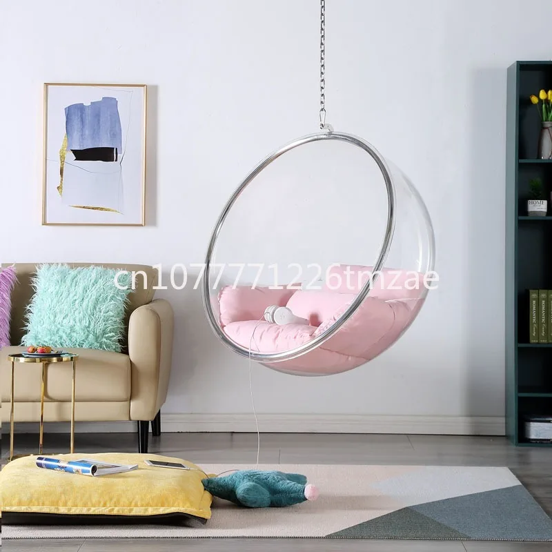 Glass Ball Nordic Swing Transparent Bubble Chair Indoor Space Lift