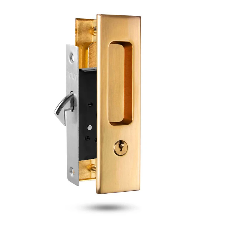 

Новые врезные замки для раздвижных дверей, комплект крючковых замков-защелок для кухни и балкона, врезные дверные замки с ручкой, 5 цветов, с ключом/без ключа